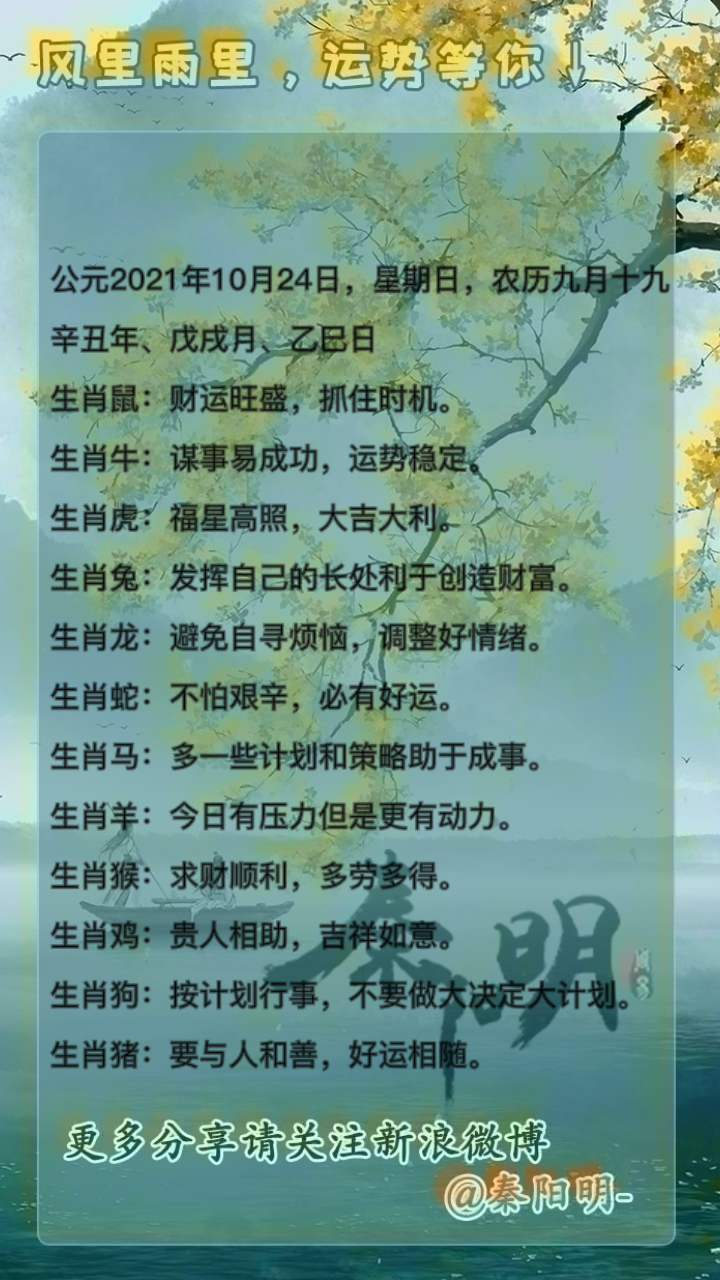 十二生肖每日
