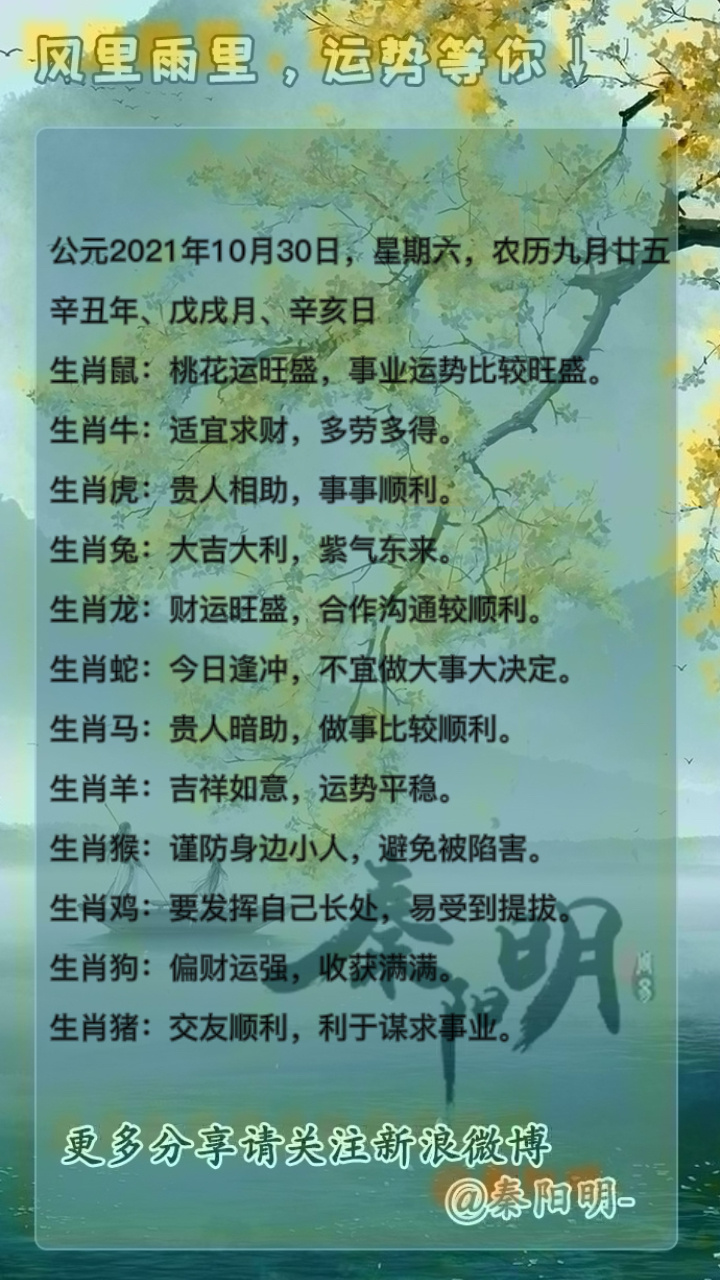 生肖每日运势