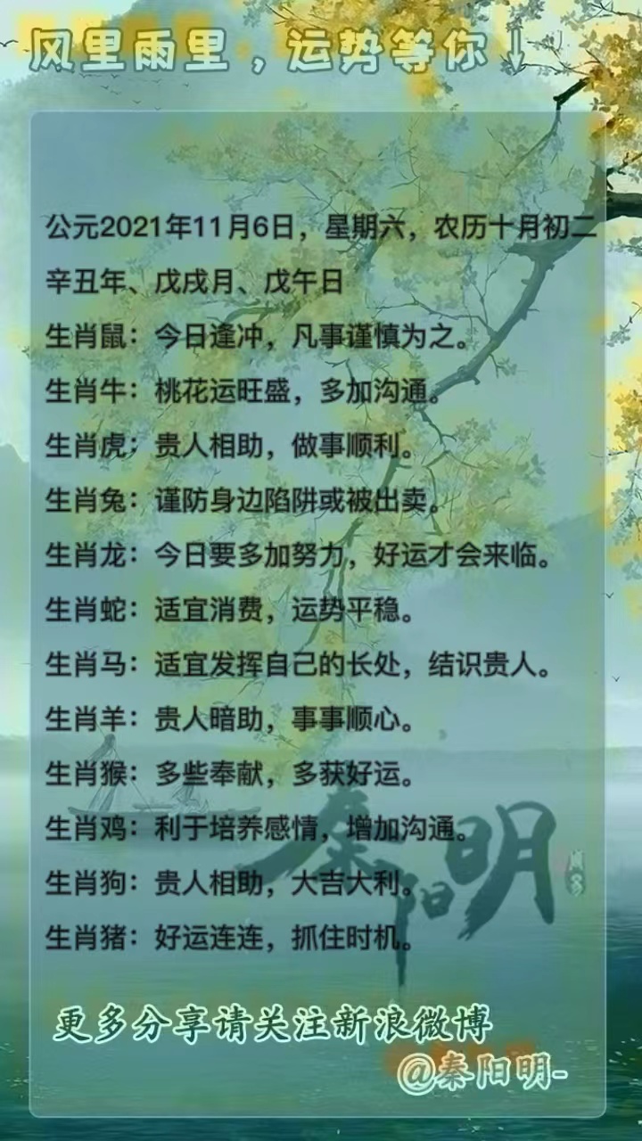 十二生肖每日运势