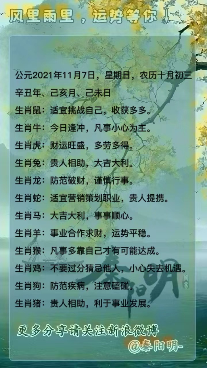 十二生肖每日运势