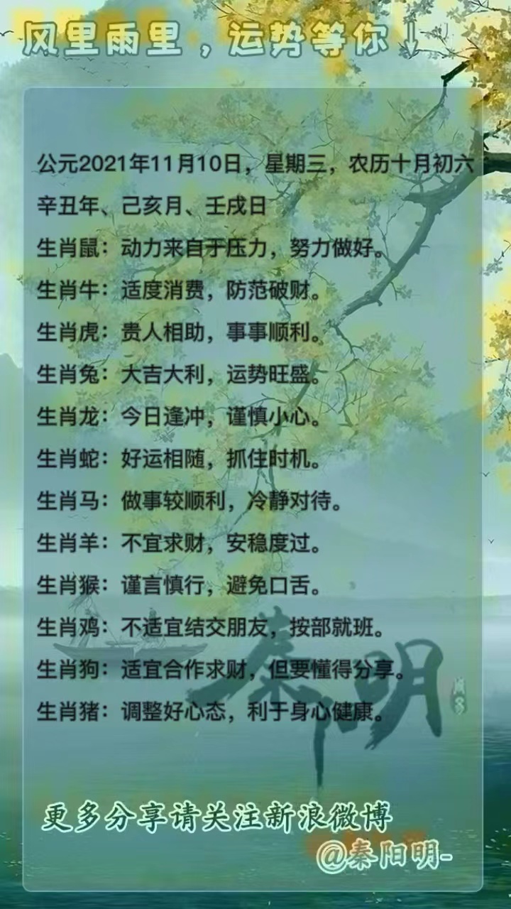 十二生肖每日运势