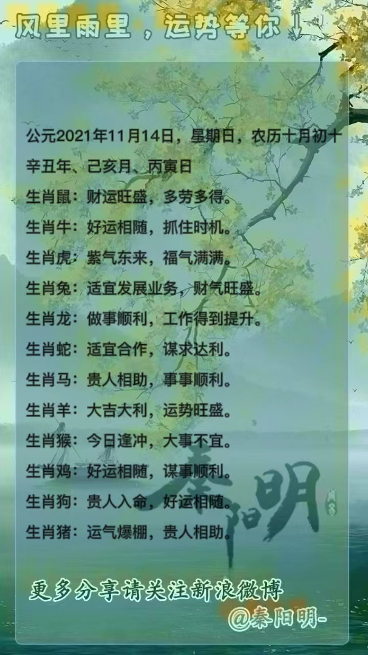 十二生肖每日运势