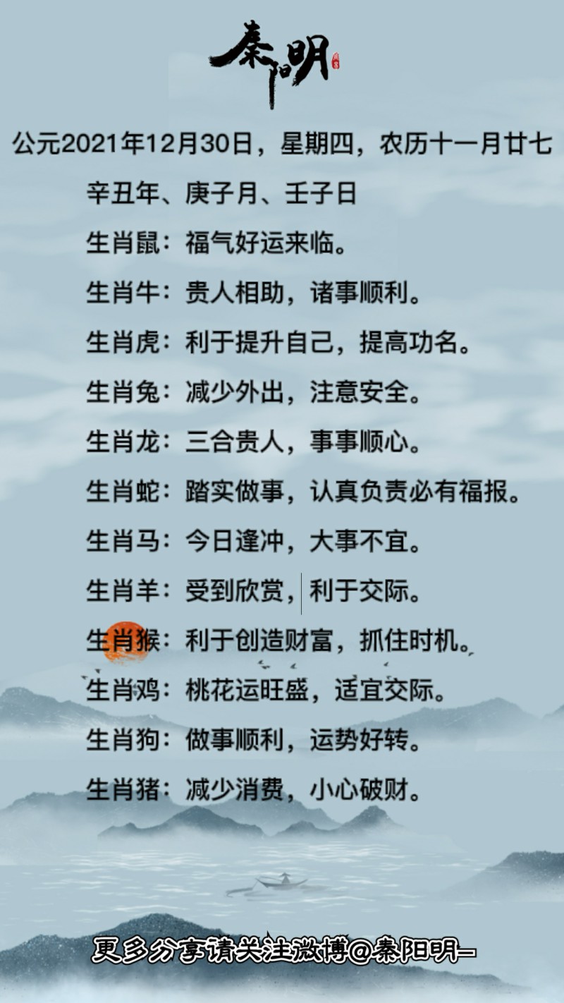 十二生肖每日运势 十二生肖每日运势