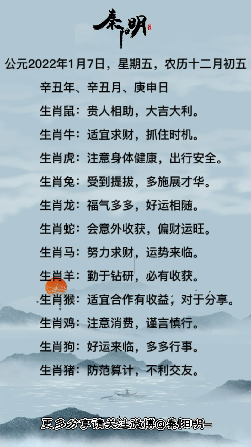 十二生肖每日运势