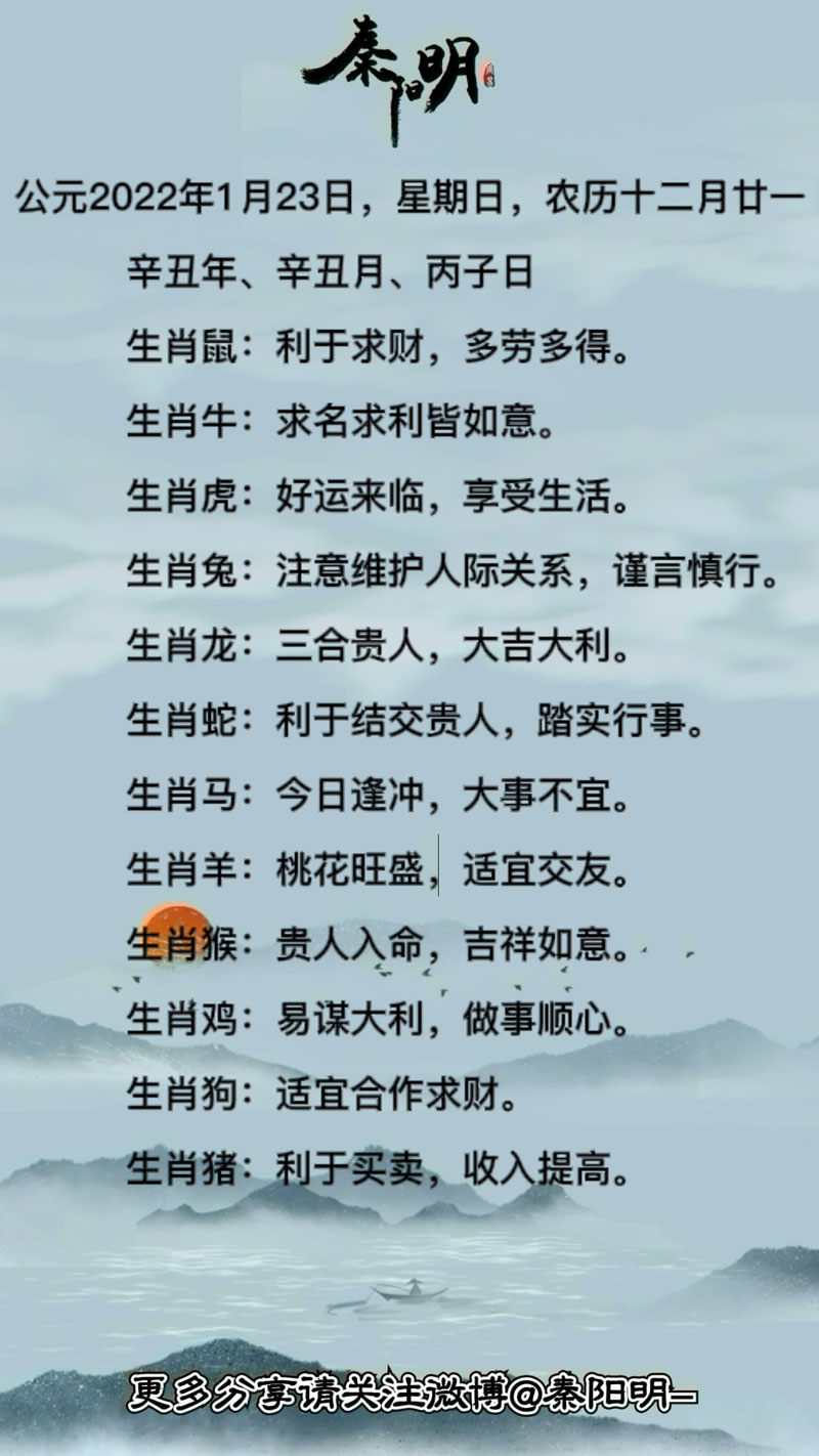 浅谈2021年12月23日十二生肖每日运势