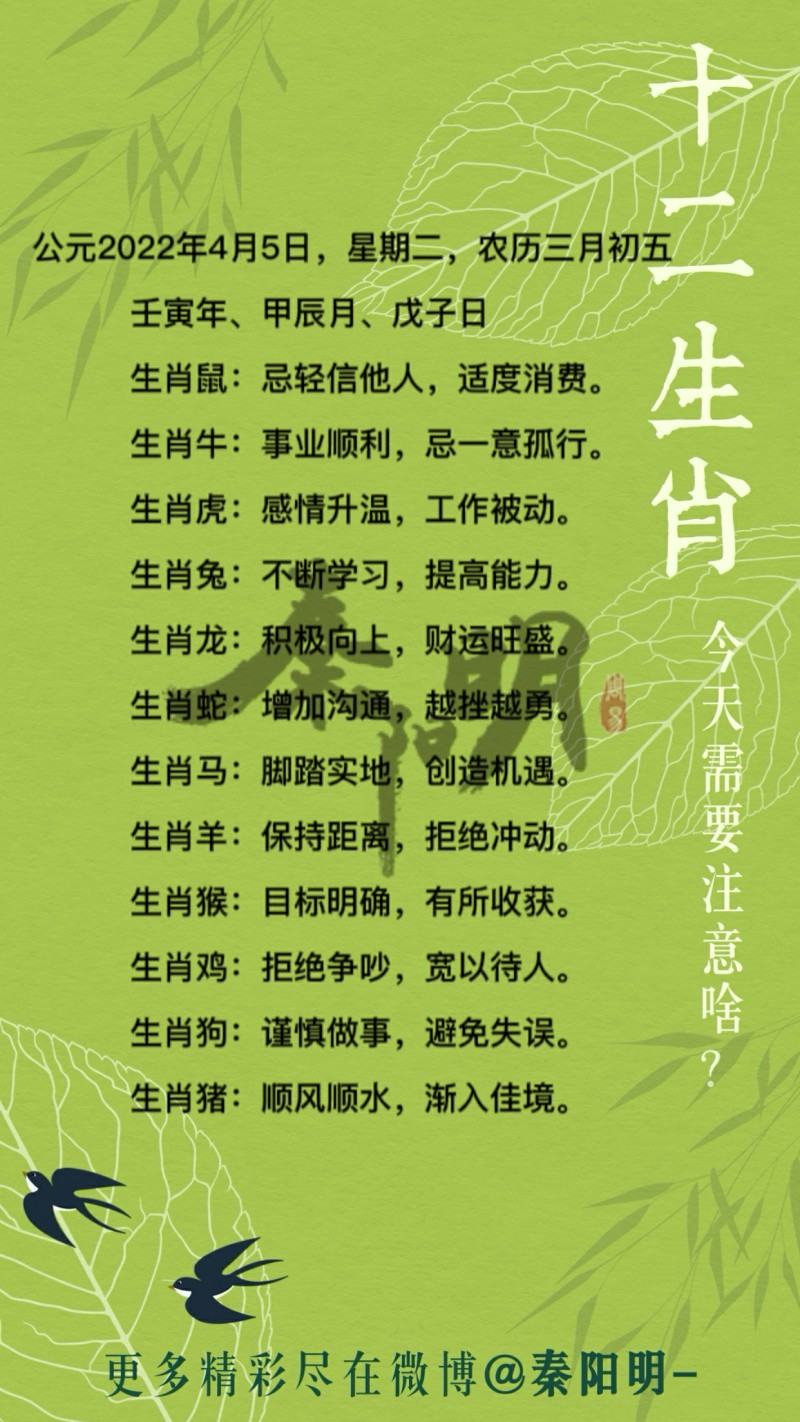 十二生肖每日运势