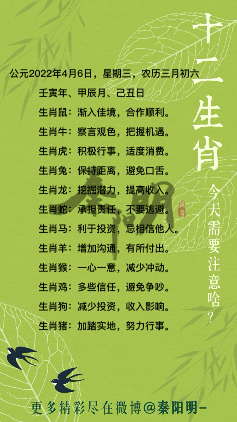 十二生肖每日运势