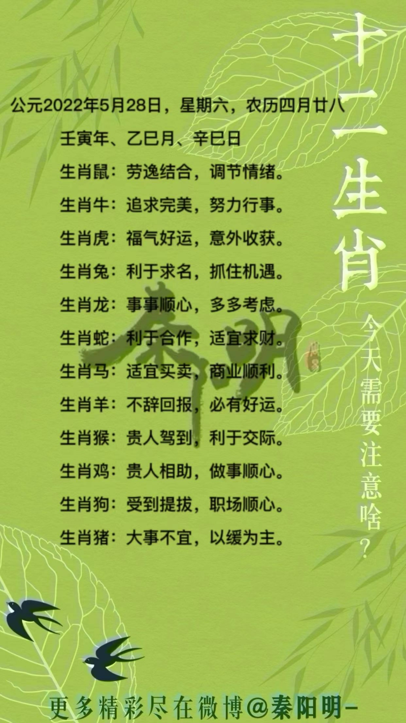 十二生肖每日运势