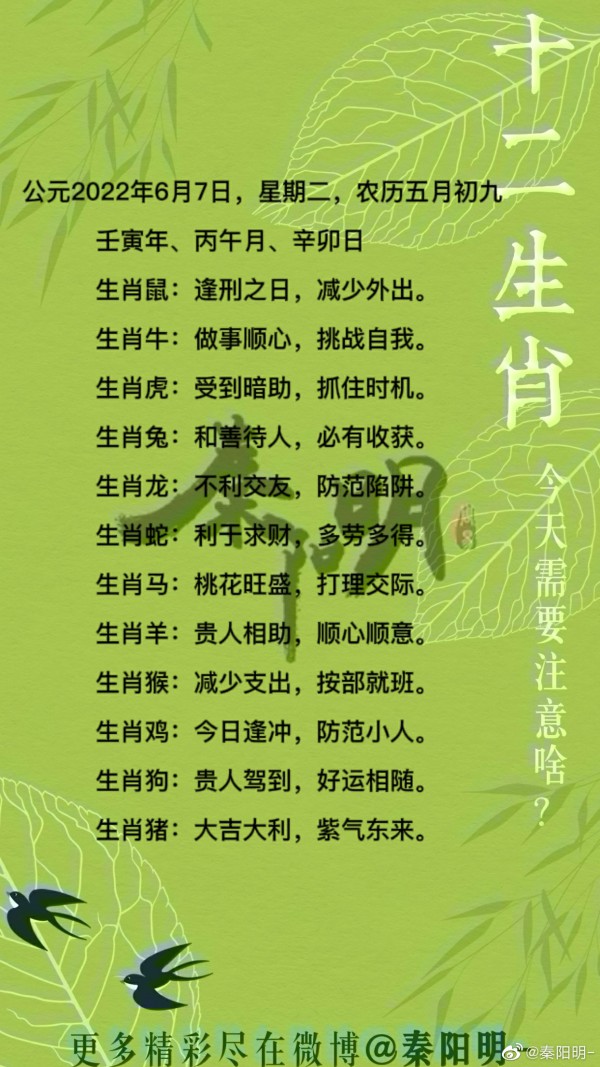 十二生肖每日运势