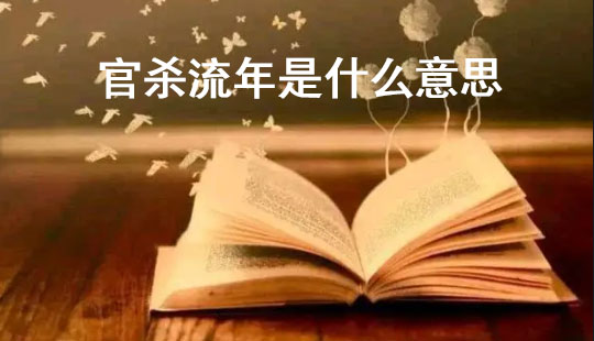 官杀流年什么意思呢?