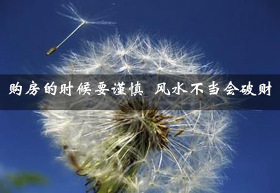 购房的时候要谨慎 风水不当会破财 购房的时候要谨慎 风水不当会破财