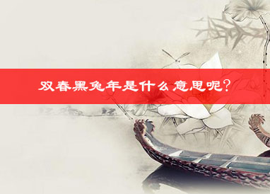 双春黑兔年是什么意思呢?