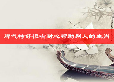 脾气特好很有耐心帮助别人的生肖