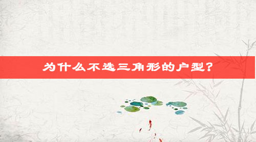 为什么不选三角形的户型?