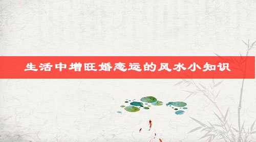 生活中增旺婚恋运的风水小知识