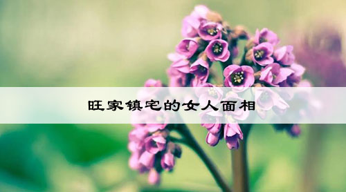 旺家镇宅的女人面相
