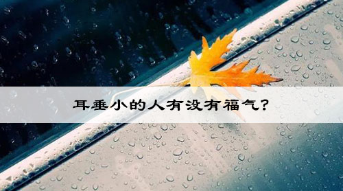 耳垂小的人有没有福气?