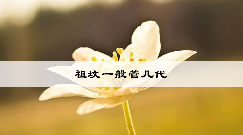 祖坟一般管几代