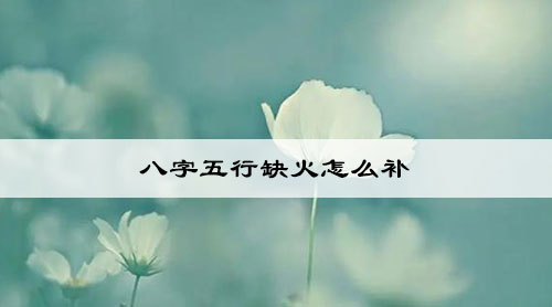 八字五行缺火怎么补