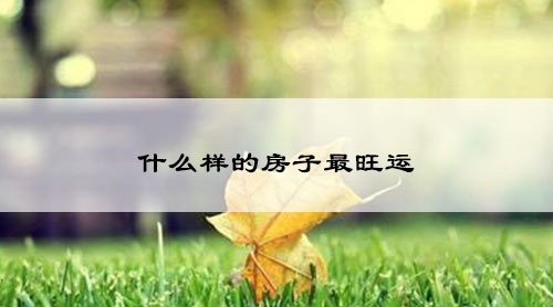 什么样的房子最旺运