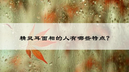 精灵耳面相的人有哪些特点?