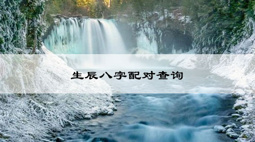 生辰八字配对查询