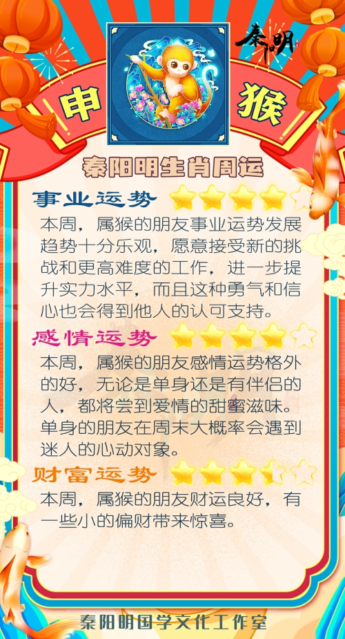秦阳明生肖猴一周运势（11.13-11.19）