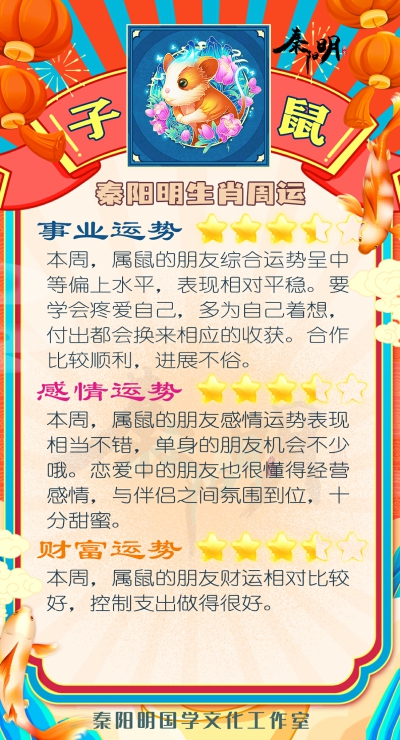 十二生肖之属鼠人一周运势（04.08-04.14）