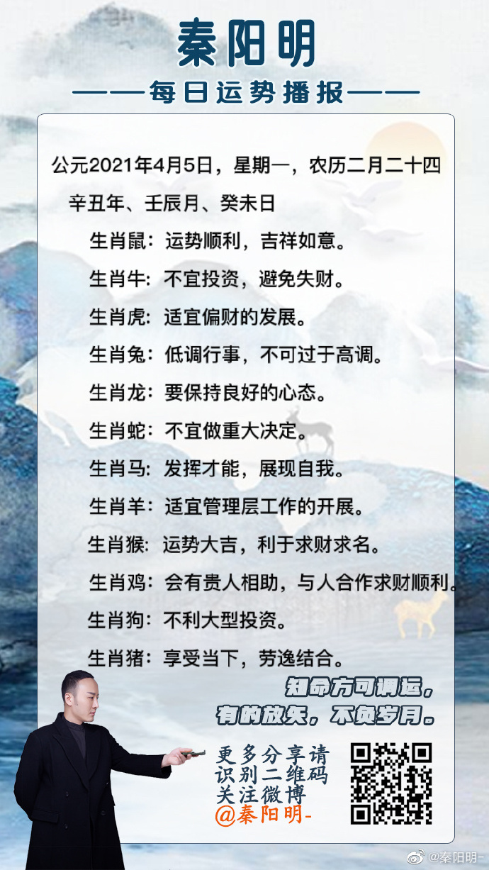 天津风水大师秦阳明讲解生肖每日运势