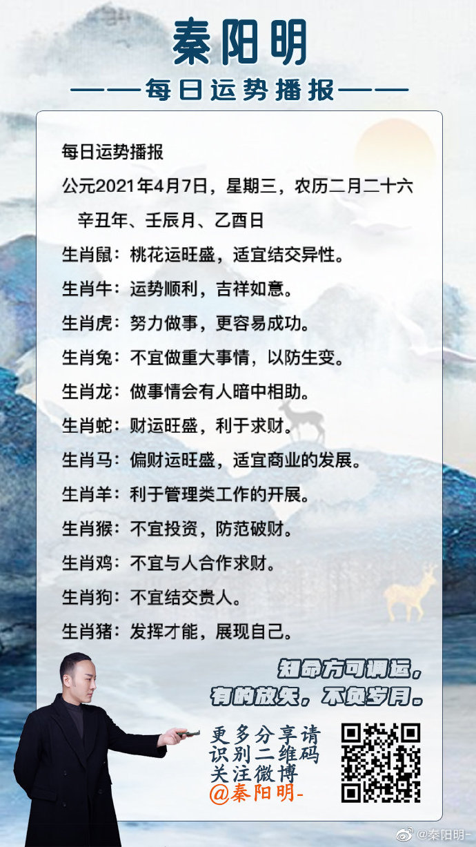天津算命大师秦阳明讲解生肖每日运势