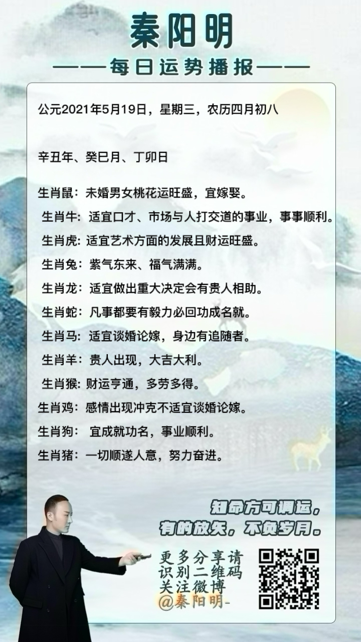 天津易经大师秦阳明分析十二生肖运势