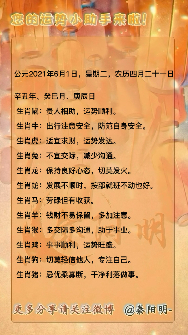 中国风水大师秦阳明分析生肖每日运势