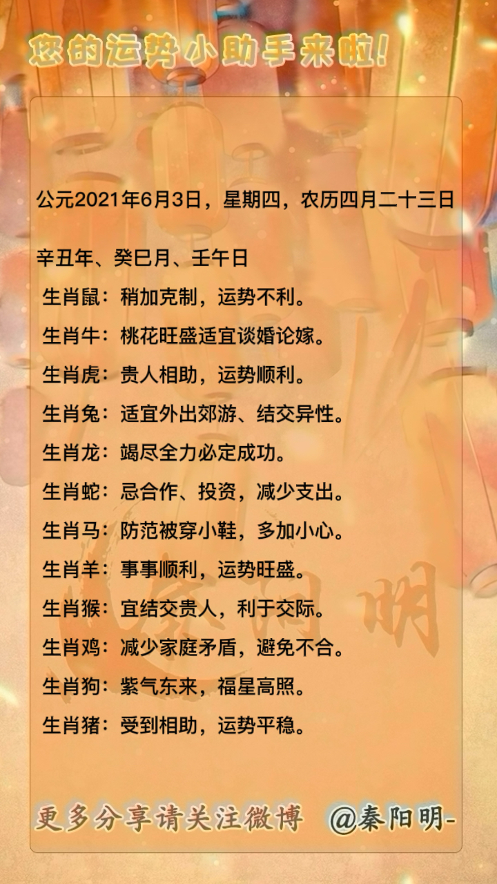 中国风水大师秦阳明讲解生肖每日运势