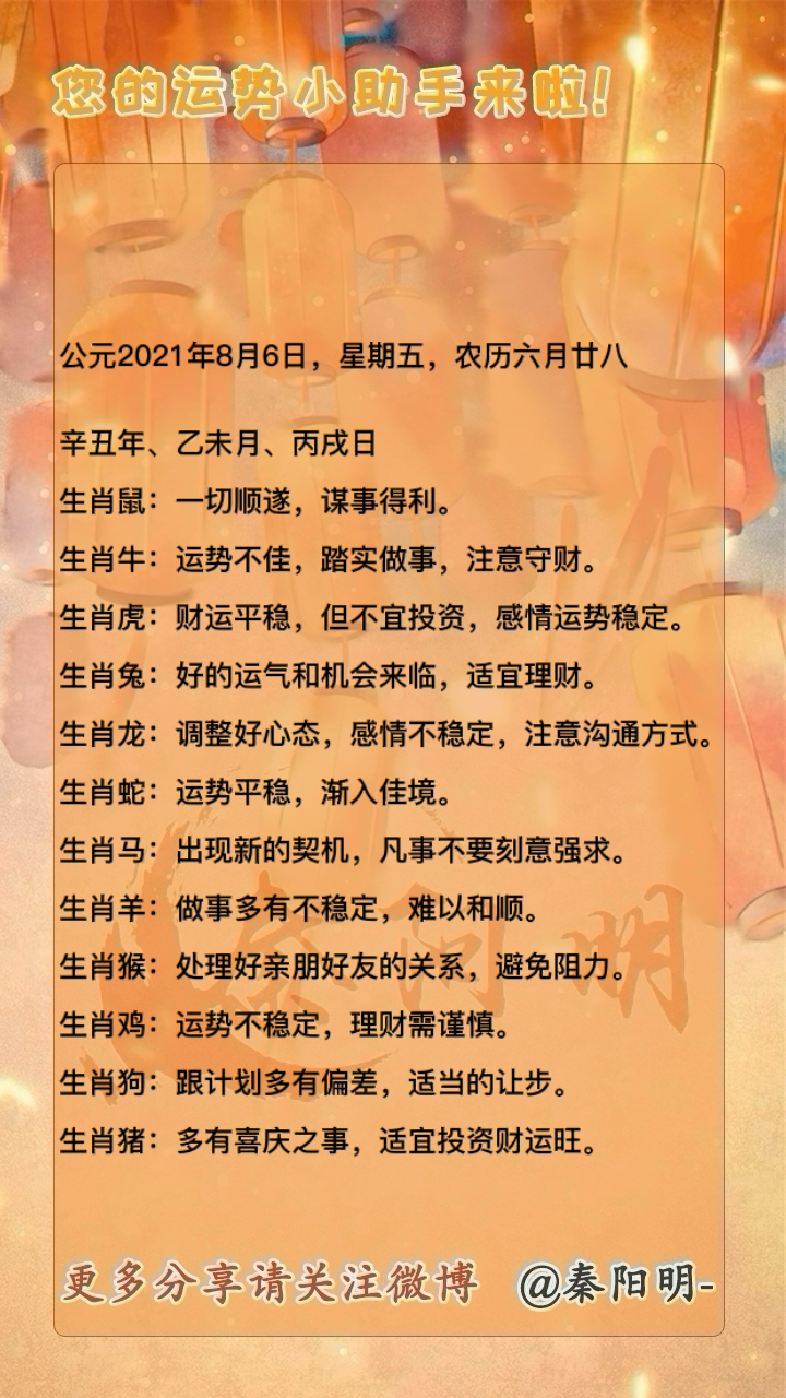 天津周易大师秦阳明讲解生肖每日运势