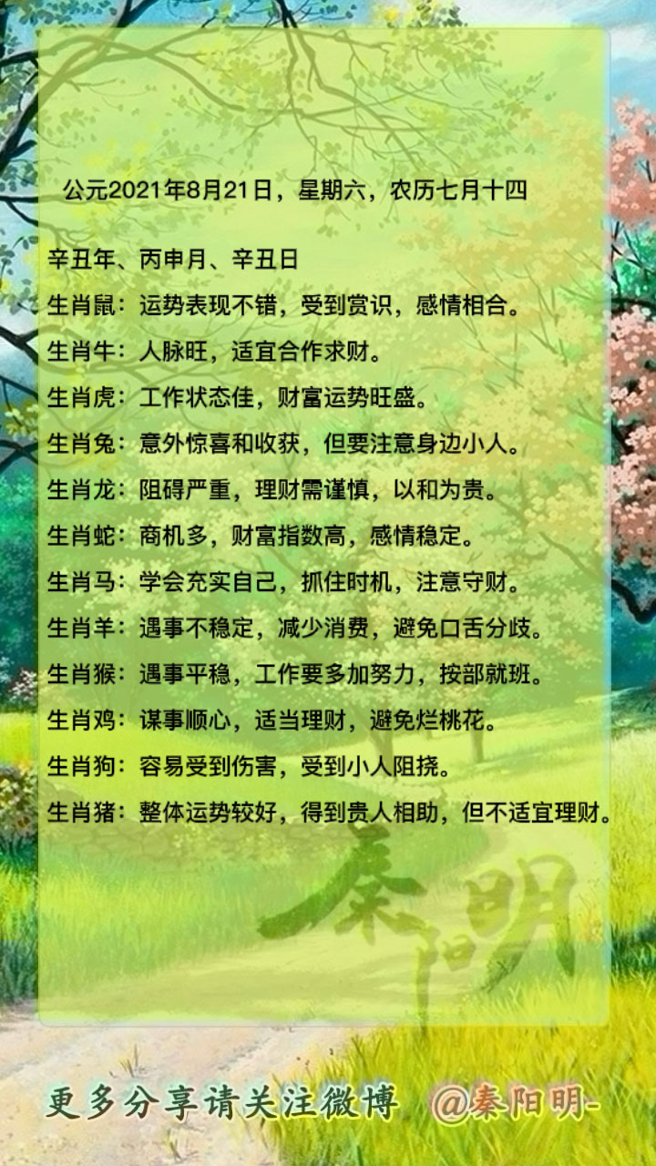 中国周易大师秦阳明讲生肖每日运势