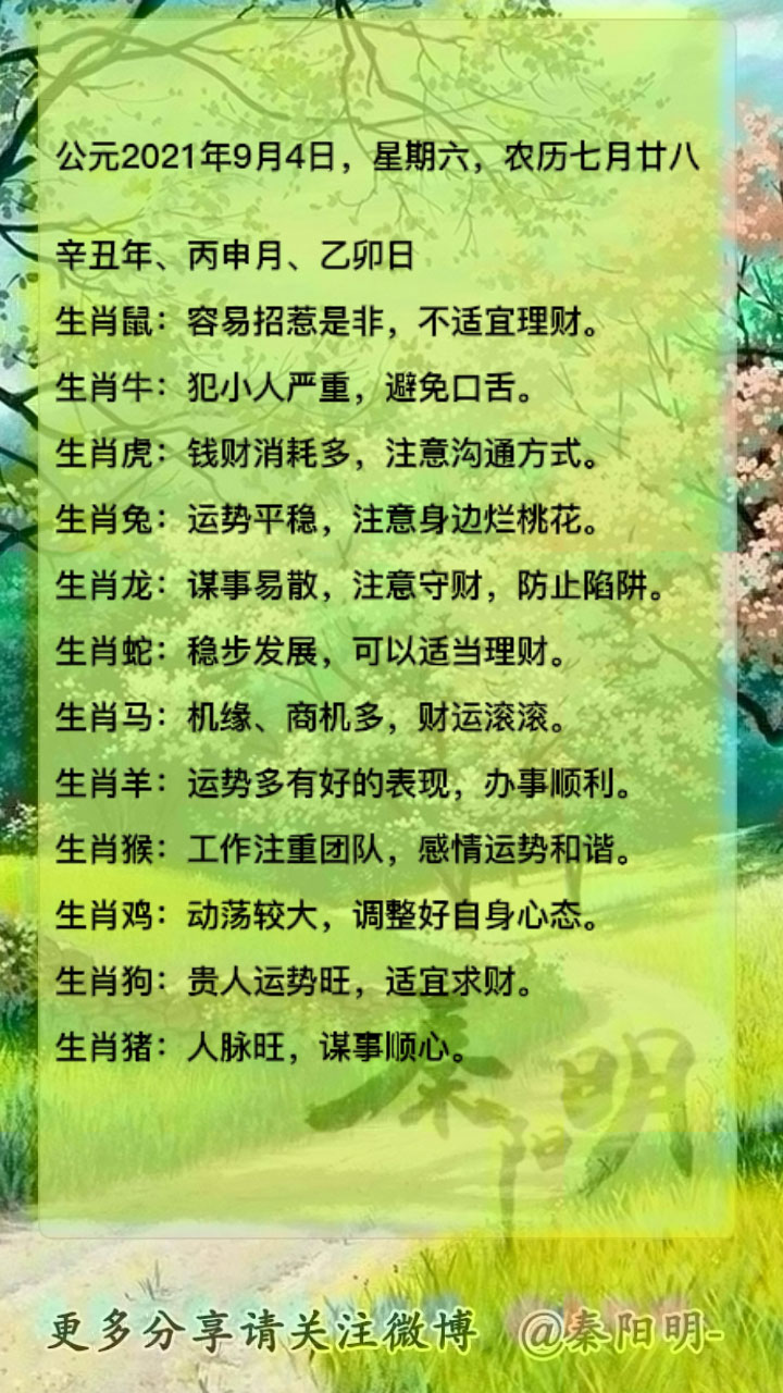 天津算命大师秦阳明讲解生肖每日运势
