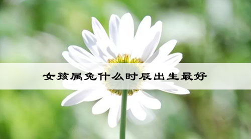 女孩属兔什么时辰出生最好
